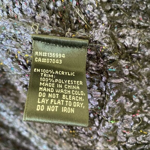 Nwt-Sioni Knitted Metallic Detail Open Vest (Large) - Picture 7 of 8